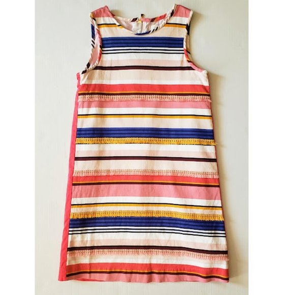 KATE SPADE GIRLS BERBER STRIPED DRESS - SIZE 152 12Y - COLORFUL - Picture 1 of 5